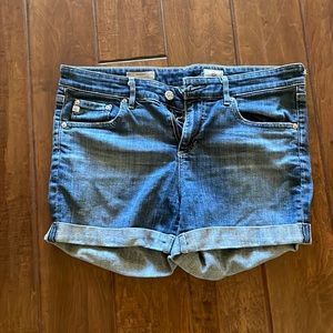 AG The Hailey Ex-Boyfriend Roll-up Denim Shorts